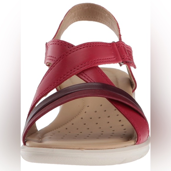 ECCO Felicia Leather Wedge Sandal Chili Red Velcro Closure EU 42 US 11-… - Picture 3 of 10